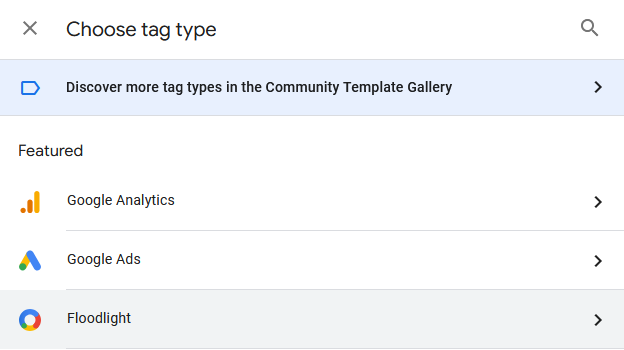 Choose tag type