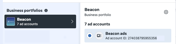 Fb ad account id
